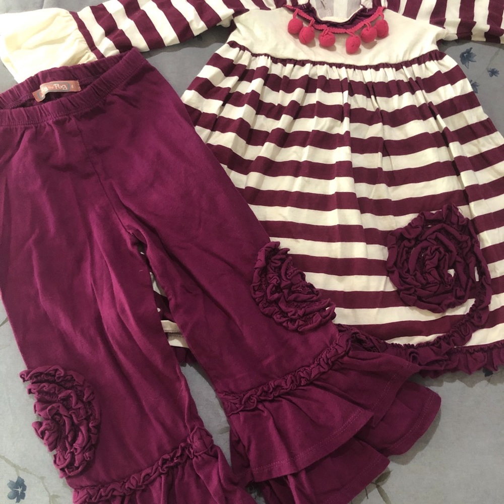 Jelly The Pug Long Sleeved Tassel Set - sz 4